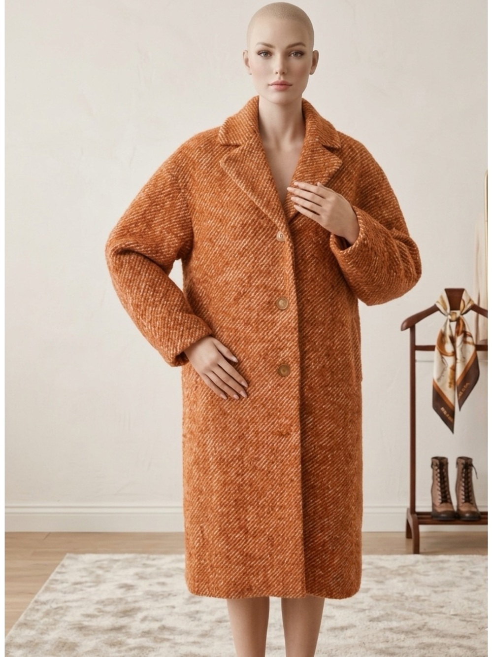 🍁ULLA JOHNSON Luxury Alpaca Wool Lana coat in Bronzite - RARE - Picture 11 of 13